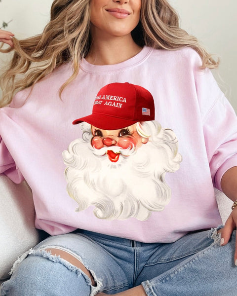 Santa Maga Hat Sweatshirt