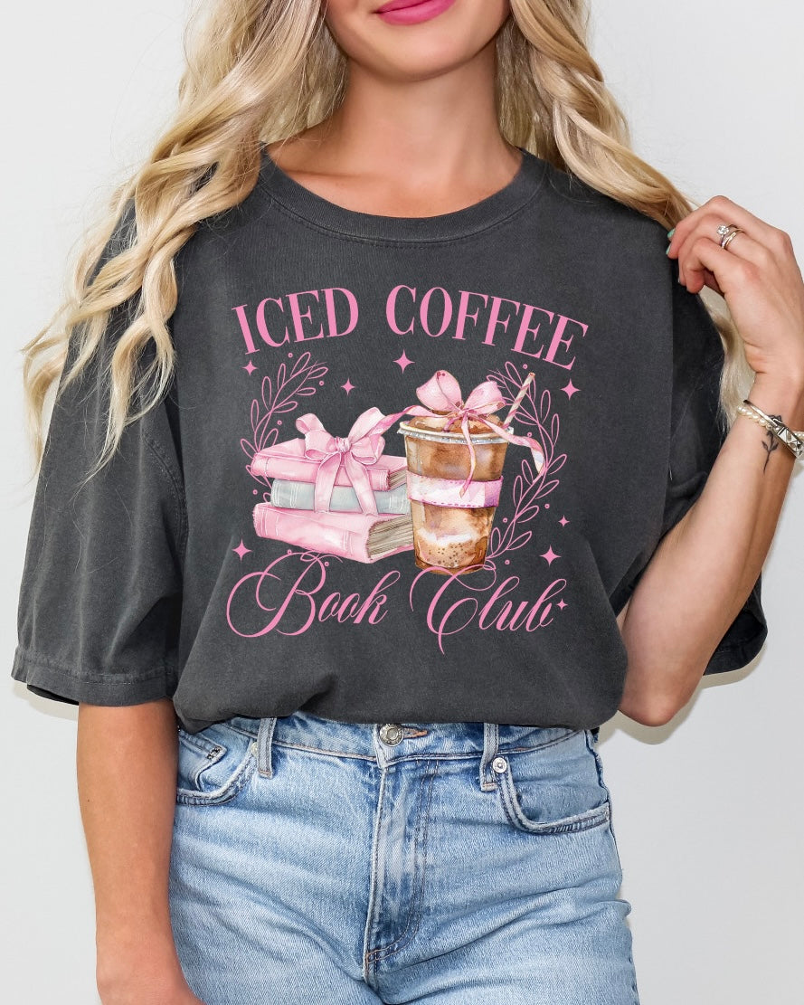 Iced Coffee Book Club Tshirt