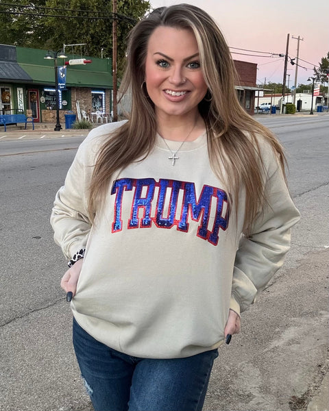 Sequin Trump Sweatshirt