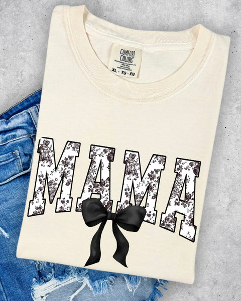 Mama Toile Black Bow TSHIRT