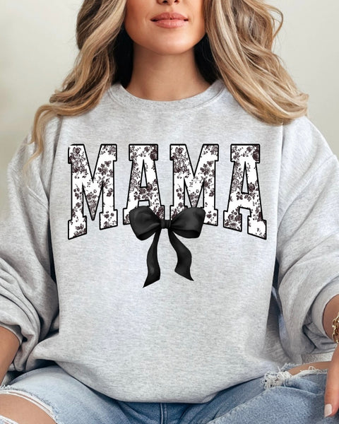 Mama Toile Black Bow Sweatshirt