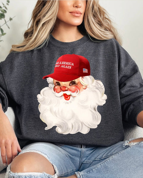 Santa Maga Hat Sweatshirt