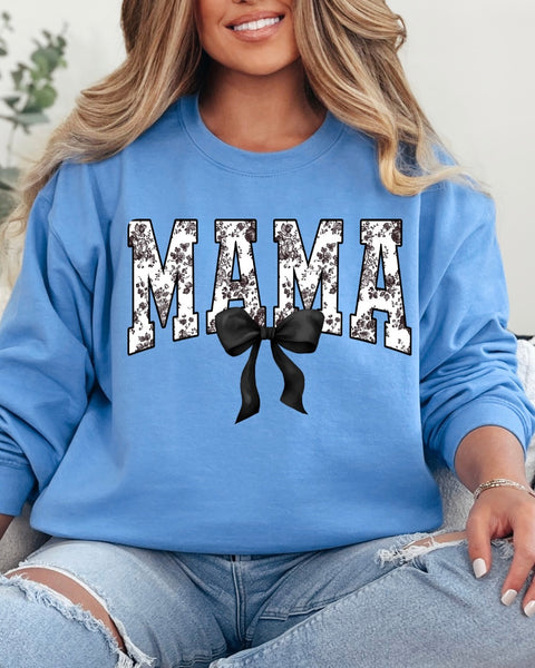 Mama Toile Black Bow Sweatshirt