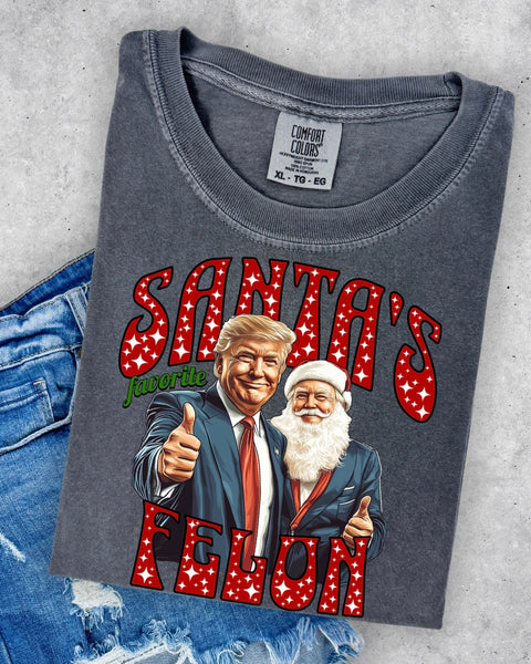 Santa’s Favorite Felon TSHIRT