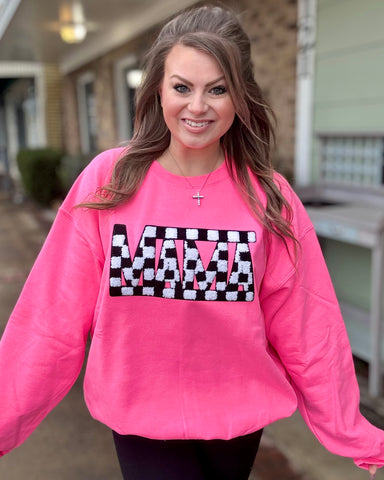 Checker Mama Patch Sweatshirt