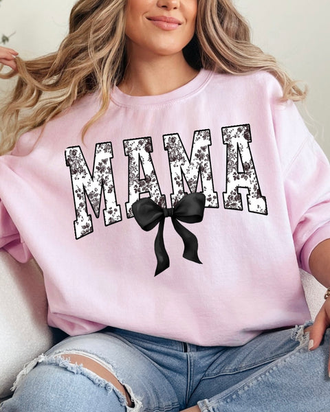 Mama Toile Black Bow Sweatshirt