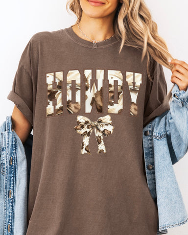 Howdy Cow Print Tee