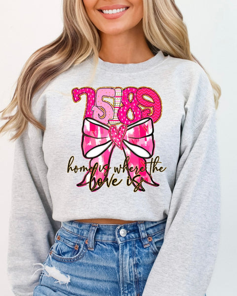 Zip Code Valentines Sweatshirt