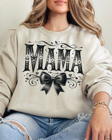 Mama Black Floral Sweatshirt