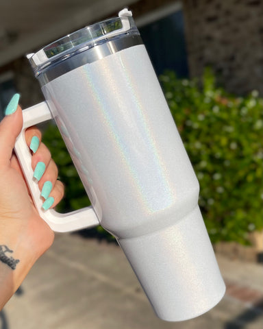 White 40 oz Sublimation Tumbler